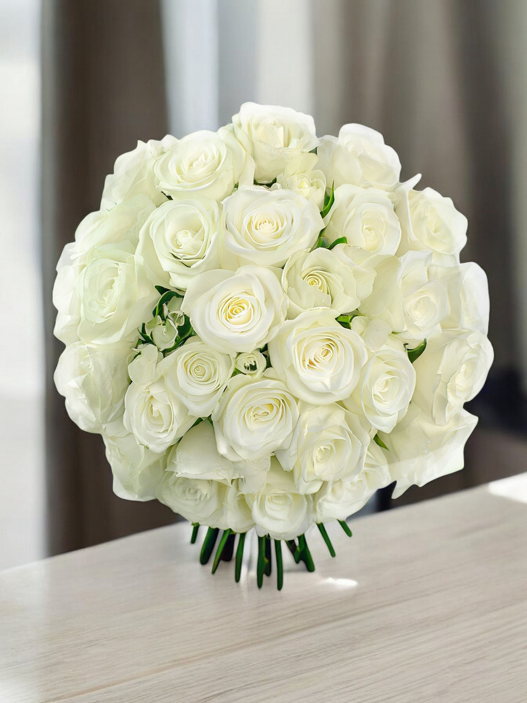 Two Dozen White Roses Bouquet