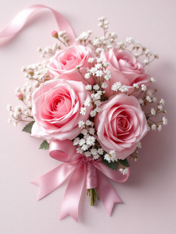 pink white corsage