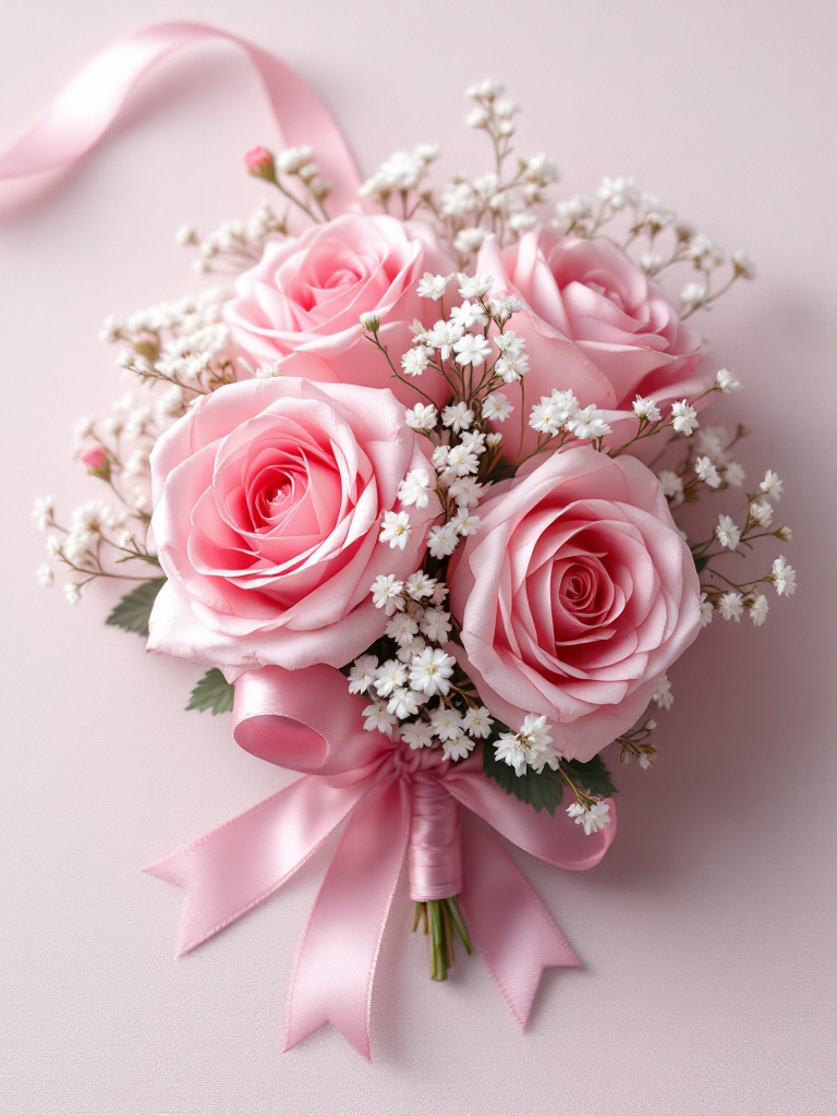 pink white corsage