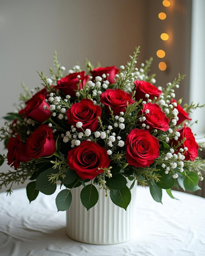 Yuletide flower arrangement