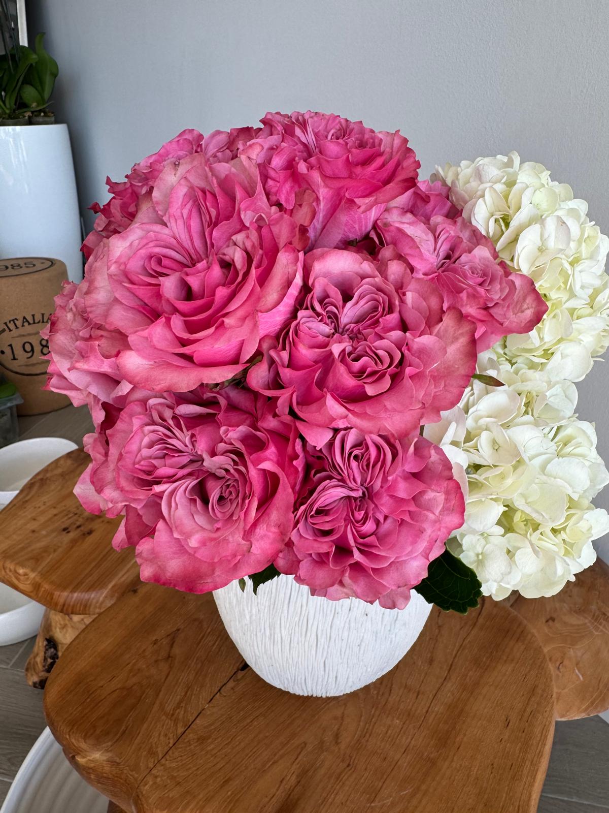 Wendy: pink and white flower arrangement - Image 2