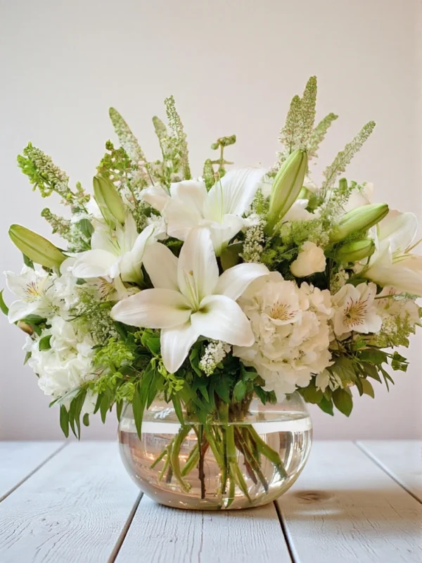 Lily & Hydrangea: Flower Arrangement