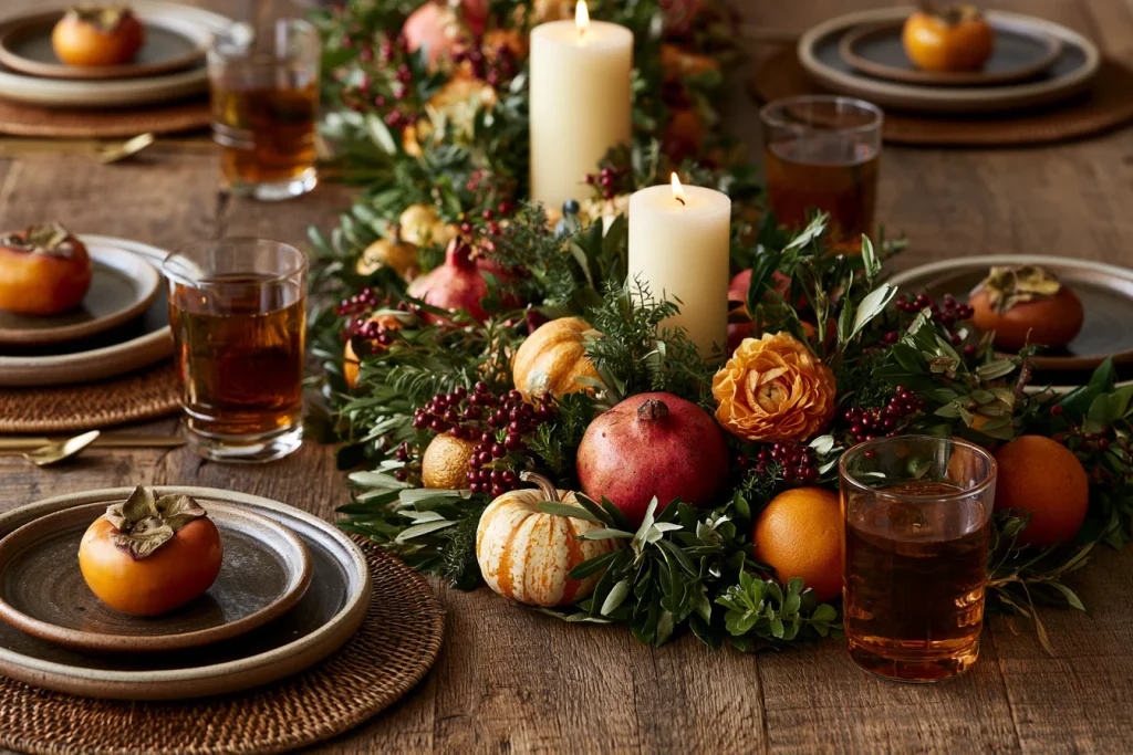 5. Thanksgiving Floral Garland Runner